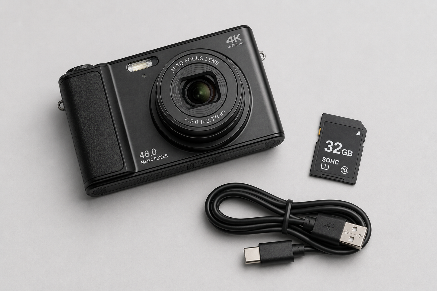 W&O 48MP Autofocus Digital Camera – 1080P FHD, 16x Zoom